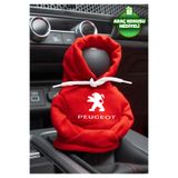 Freeyez Peugeot Logo Beyaz Kırmızı Vites Hoodie Araç Vites Kıyafeti Vites Poları Oto Aksesuarı Vites Topuzu