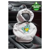 Freeyez Pokemon Squirtle Beyaz Vites Hoodie Araç Vites Kıyafeti Vites Poları Oto Aksesuarı Vites Topuzu