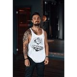 Freeyez Strong Reis Kadın Fitness Tank Top Sporcu Atleti Beyaz Dokuma Kumaş Hafif Tasarım - 5XL