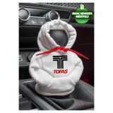 Freeyez Tofaş Beyaz Kırmızı Vites Hoodie Araç Vites Kıyafeti Vites Poları Oto Aksesuarı Vites Topuzu Sweat