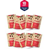 Freeze Dried 10'lu Dolu Dolu Paket Çilek Kuru Meyve Cipsi - Dondurularak Kurutulmuş Çilek 15GX10 - 150 gr