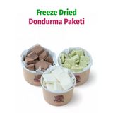 Freeze Dried Dondurma Paketi 3'Lü – Çikolatalı Antep Fıstıklı Sade Kurutulmuş Çıtır Dondurma Seti