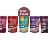 Freeze Dried Lezzet Paketi - Frambuaz, Çilek, Ananas, İncir, Böğürtlen Dondurularak Kurutulmuş Karma Paket