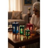 Frefly Ramazan Feneri / 3 Lü Set Pilli LED Mumlu Dekoratif Hediye