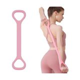 Frefly Store 1 Adet Figür 8 Fitness Direnç Bandı, Elastik Halat Streç Fitness Bandı Kol-Sırt-Omuz Egzersiz Halatı Antrenman Aleti Kadınlar Yo Pilates Vücut Için