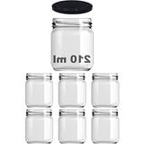 Frefly Store 10-1000 ml Farklı Boyutlarda 6 Adet Kavanoz, Metal Kapaklı, Şeffaf Cam Tasarım