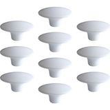 Frefly Store 10 Adet Bohem Plastik Dış Bükey Kulp Beyaz Renk Mobilya Mutfak Dolap Dolabı Çekmece Kulpu Kulbu - 00-Siyah - Beyaz