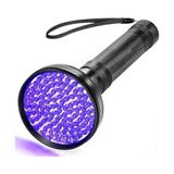 Frefly Store 100 LED 395NM Mor Işık Uv El Feneri - Ultraviyole Siyah Fener - Ev Otel Evcil Hayvan Para