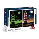 Frefly Store 1000 Parça Neon Yıldız Kapısı Puzzle - Gece Parlayan Tasarım