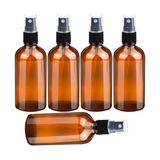 Frefly Store 100ML Küçük Amber Cam Sprey Şişesi Boş Ince Sis Cam Şişeler Uçucu Yağlar Için Atomizer Sprey Şişesi, Koku Yağı Örneği, Aromaterapi, Kimyasal Sıvı - 5'li Paket