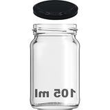 Frefly Store 105 ml Şeffaf Cam Kavanoz, 6 Adet Metal Kapaklı Konserve Seti