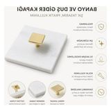 Frefly Store 10X10 cm Kare Mermer Gider Kapağı, Koku Önleyici ve Şık Tasarım