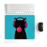 Frefly Store 18X22 cm Desenli Baskılı Mouse Pad Kaymaz Kauçuk Taban Ofis ve Home Ofis Kullanımına Uygun Komik Yazılı Tasarım Yüksek Baskı Kaliteli Küçük Boy Mouse Pad Bilgisayar Laptop Aksesuarı (Bubble Cat) - Ahşap