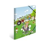 Frefly Store 19832 Klasör A3 Anaokulu Çiftliği, Çocuk Köşesi Lastikli Dosya, Kartondan, Iç Baskı ve Lastikli, Erkek ve Kız Çocukları Için Sağlam Kapaklı Klasör - 41 Delft Blue