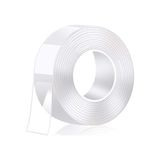 Frefly Store 2 Metre Su Sızdırmaz Çift Taraflı Şeffaf Bant LTS-BND06 (Uzunluk 2m, GENIŞLIK:30MM, Kalınlık:1mm) Ekstra Güçlü Yıkanabilir Ince Nano Bant, Halı, Ev, Mutfak, Banyo, Araba Veya Ofis
