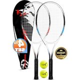 Frefly Store 2 Tenis Raketi ve Top Seti: Yetişkinler Için 27 Inç - Ahşap