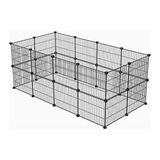Frefly Store 24 Panel Küçük Hayvan Kedi Köpek Kuş Evi Kafesi Oyun Parkı Portatif Modüler Taşınabilir Metal Tel