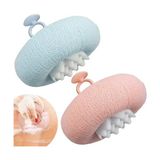 Frefly Store 2’li Ayçiçeği Vantuzlu Banyo Topu ve Lif Seti, 3’ü 1 Arada Duş Süngeri, Doğal Lif, Masaj Aparatı, Ultra Yumuşak Kese, Bol Köpük, Asılabilir, Cilt Dostu Fpm Malzeme, Asorti Renk
