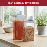 Frefly Store 2'li Büyük Boy Saklama Kabı, Sızdırmaz ve Ölçekli Kapaklı