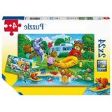 Frefly Store 2X24 Parçalı Ayı Ailesi Kampta Puzzle - Eğlenceli Zeka Oyunu