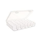 Frefly Store 36 Ayarlanabilir Bölmeli Kolye Yüzük Takı Kutusu Organizer Düzenleyici Plastik Kutu 27.5X19.5X4.2 - 0-Koyu Mavi - 1 Adet