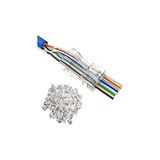 Frefly Store 4381 Yeni Nesil Delikli Cat6 RJ45 Konnektör Utp Jack (100 Adet)