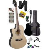 Frefly Store 4/4 Yetişkin Akustik Gitar Seti, Gigbag ve Aksesuarlarla