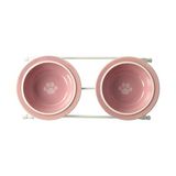 Frefly Store 44355 Toftees Paws Diner With Two 1-Cup Bulaşık Makinesinde Yıkanabilir Taş Kase Kapasitesi 10,75 Inç Uzunluk 5,25 cm Uzunluğunda, Ekstra Küçük ve Küçük Köpekler ve Kediler Için, Beyaz ve