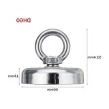 Frefly Store 60 mm Çapında Kancalı Mıknatısla Balıkçılık Için Halatlı Mıknatıs Seti