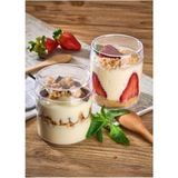 Frefly Store 6'lı Kapaklı Tiramisu Kabı, Şeffaf Mika, Buzdolabı Uygun