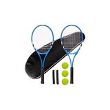 Frefly Store 7li Set 27 Inç Yetişkin Tenis Raketi Seti 2 Raket 2 Çanta 3 Top L2 Grip 68 cm Çok Renkli Tek Ebat - Antrasit