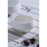 Frefly Store Acar JEA-07389 Rumi Beyaz Porselen 14 cm Yuvarlak Kase 6 Adet - 0,21 lt - Afrika Cevizi Rengi