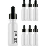 Frefly Store Afracam 20 ml Metal Kapaklı Damlalık Dropper Şişesi Serum 20 cc Cam Şişe 6 Adet (Siyah Kapak, Şeffaf) - Acı Yeşil - 0 - 1 Yaş