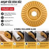 Frefly Store Ahşap Eğe Disk Düz 115X22 mm – Taşlama Makinesi Için Ahşap Şekillendirme, Oyma ve Raspalama Diski