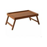 Frefly Store Ahşap Katlanabilir Yatak Tepsisi – Çok Amaçlı Servis ve Laptop Sehpası, Doğal Ahşap, 40X30 Cm, Yükseltilmiş Kenarlı - 40 x 30 cm - Ahşap - Bej - Siyah