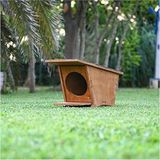 Frefly Store Ahşap Mini Kedi Evi, Yeni Doğan Kediler Için - 02-Gri