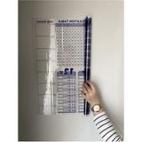 Frefly Store Akıllı Kağıt Yazı Tahtası, 100X56 cm Çarpım Tablosu - 41 Delft Blue