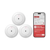 Frefly Store Akıllı Su Kaçağı Dedektörü, Wi-Fi Su Kaçağı Sensörü, Gerekli SBS50 Baz Istasyonu, Mutfaklar, Mahzenler, Lavabolar, Tanklar ve Yüzme Havuzları Için, SWS51, 3'lü Paket