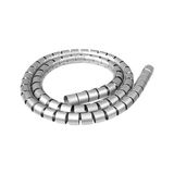 Frefly Store Aksesuarcı 22 mm Gri 1 Metre Spiral Kablo Kanalı, Boru Tipi Kablo Düzenleyici, Kablo Toplayıcı Gizleyici, Kablo Kelepçesi, Kablo Tutturma Bağları (2 Adet)
