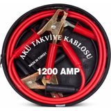 Frefly Store Akü Takviye KABLOSU,1200 Amper, 2,3 Metre Uzunluk, Profesyonel Heavy Duty, Güçlü Timsah Kıskaçlı, Bakır Iletken, Made In Turkey