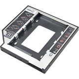 Frefly Store Alfais AL-4717 12.7 mm Sata HDD Harddisk Caddy Kızak Kutu Laptop SSD Notebook Ikinci HDD Takma - 2XS - 001-Siyah