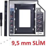 Frefly Store Ancheyn Harddisk Kutusu 9.5mm Slim Kızak Caddy Laptop DVD To SSD HDD Sata 4716 - 001-Renkli