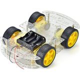 Frefly Store Arduino 4WD Robot Araba Platform Kiti Şeffaf - Eğitim ve Hobi Amaçlı Stem Robotik Projeler Için