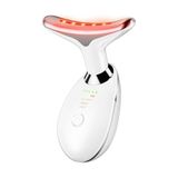 Frefly Store Astreon Yüz ve Boyun Kırışıklık Giderici Masaj Aleti - 3 Farklı Renk Modu, Titreşimli Cilt Sıkılaştırıcı, Boyun ve Gıdı Zayıflatıcı Etki, Kablosuz Cilt Güzelleştirme Cihazı, Beyaz