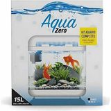 Frefly Store Atakan Petshop Aqua Zero ES-4000 Nano Şelale Filtreli Dekoratif Akvaryum 15LT Beyaz - Ahşap - Bej - Siyah