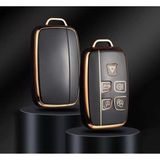 Frefly Store Autohan Keys Lüks Land Rover Range Rover Vouge Sport Uyumlu Siyah-Gold Nano Akıllı Anahtar Kılıfı, Premium Koruyucu Kılıf