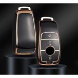 Frefly Store Autohan Keys Lüks Mercedes Fbs4 Siyah Altın Nano Anahtar Kılıfı, Premium Kumanda Kabı, Araç Anahtarlık Koruyucu