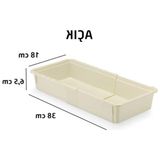 Frefly Store Ayarlanabilir Kayar Kızaklı Mini Çekmece Organizeri Uzuayıp Kısalan Konsül Masa Üstü Dzenleyici (Krem, 4 Numara) - 00-Siyah - Beyaz - 1 - 2 cm