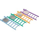 Frefly Store Aynalı Kuş Merdiveni 6X20 cm - Ahşap - Bej