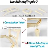 Frefly Store BADEM10 Begonya Sandalye Sert Plastik Gümüş Koltuk Bahçe Balkon Mutfak Yemek Masası Sandalyesi - Acı Kahverengi